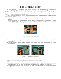 The Human Knot - Discovering the Art of Mathematics