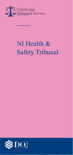 Health and Safety Tribunal-Web - Northern Ireland Courts and