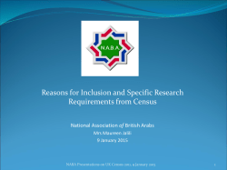 National Association of British Arabs UK Census 2011