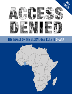 The Impact of the Global Gag Rule in Ghana