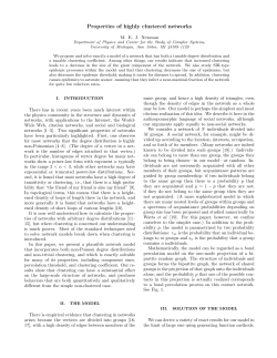 Properties of highly clustered networks