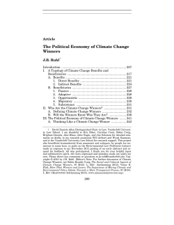 The Political Economy of Climate Change Winners