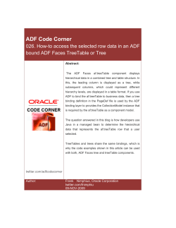 ADF Code Corner: How-to access the selected row data in