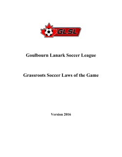 Goulbourn Lanark Soccer League Grassroots Soccer Laws of the