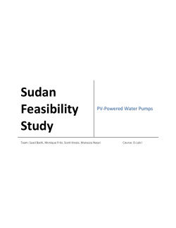 Sudan Feasibility Study - UC Davis D-Lab