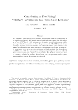 Contributing or Free-Riding? Voluntary