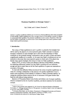 Persistent equilibria in strategic games