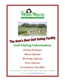 Golf Outing Information - Prairie Woods Golf Course