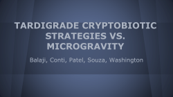 TARDIGRADE CRYPTOBIOTIC STRATEGIES VS. MICROGRAVITY