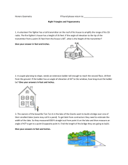 Honors Geometry If found please return to: Right Triangles and