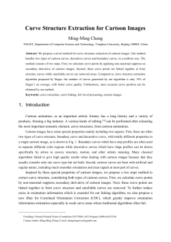 Curve Structure Extraction for Cartoon Images