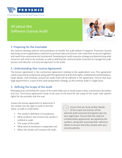 All About the Software License Audit.indd