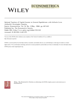 Optimal Taxation of Capital Income in General Equilibrium with