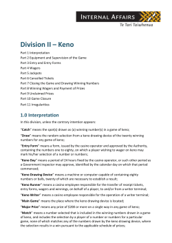 Keno Game Rules