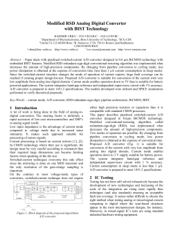 Modified RSD Analog Digital Converter with BIST