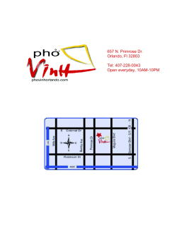 657 N. Primrose Dr. Orlando, Fl 32803 Tel: 407-228