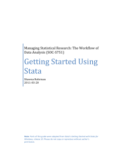 Getting Started Using Stata - Indiana University Bloomington