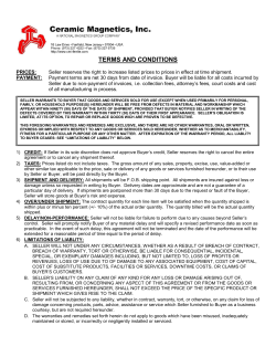 CMI Terms and Conditions