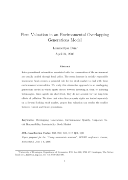 Firm Valuation in an Environmental Overlapping Generations Model