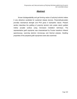 Preparation and characterization of Polyvinyl Alcohol