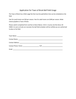Ball Field Application Form