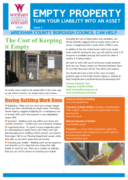empty property - Wrexham County Borough Council