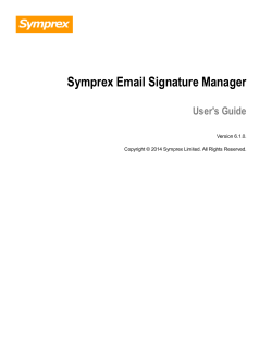 Symprex Email Signature Manager