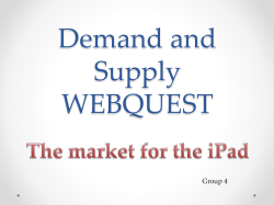 Economics Demand and Supply WEBQUEST