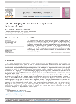 Optimal unemployment insurance in an equilibrium business