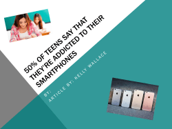 Half of teens say that they*re addicted to their