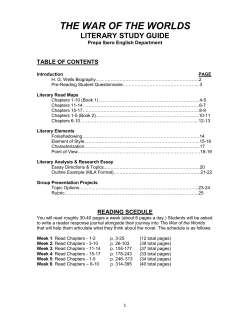 the war of the worlds literary study guide