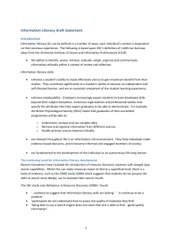 Information literacy skills