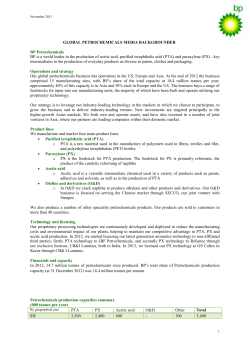 November 2013 GLOBAL PETROCHEMICALS MEDIA