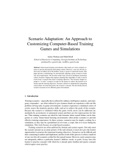 Scenario Adaptation: An Approach to Customizing Computer