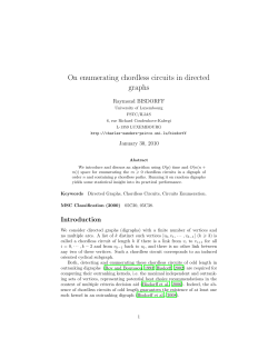 On enumerating chordless circuits in directed graphs