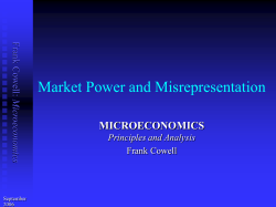 Market Power and Misrepresentation