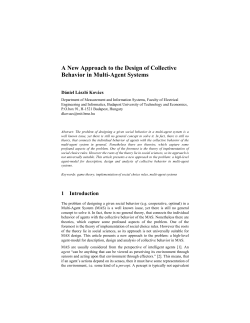 A New Approach to the Design of Collective Behavior in Multi