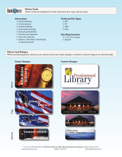 Patron Cards - Book Systems, Inc.