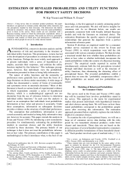 estimation of revealed probabilities and utility functions for product