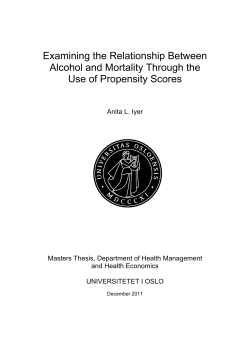 Examining the Relationship Between Alcohol and - UiO