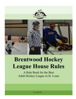 Manual Title Brentwood Hockey League House