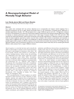 A Neuropsychological Model of Mentally Tough Behavior
