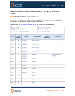 University Certificate in Game Development and Programming (42