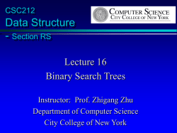 Binary Search Trees and the Bag Class with a