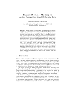 Enhanced Sequence Matching for Action Recognition from 3D