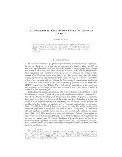 Computational aspects of curves of genus at least 2