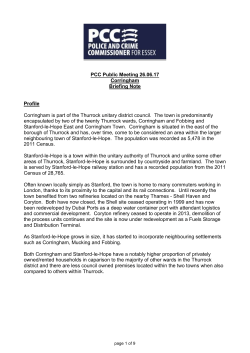 Police and Crime Commissioner`s Briefing Note