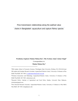 Price transmission relationships along the seafood value chains in