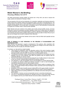 Housing - Welsh Women`s Aid
