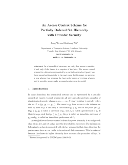An Access Control Scheme for Partially Ordered Set Hierarchy with
